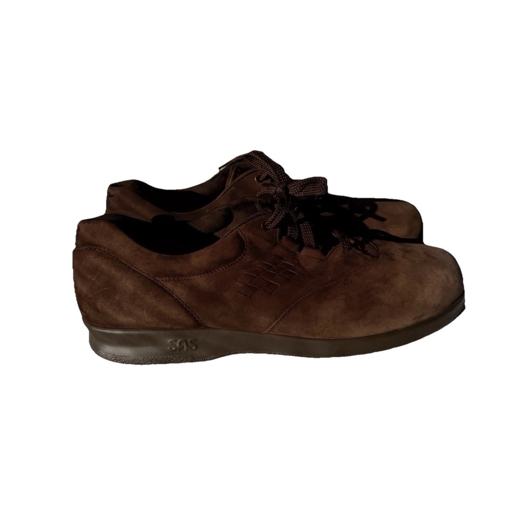 SAS Time Out Men's Walking Shoes Brown Nubuck Leather Lace Up Comfort Size 11 M